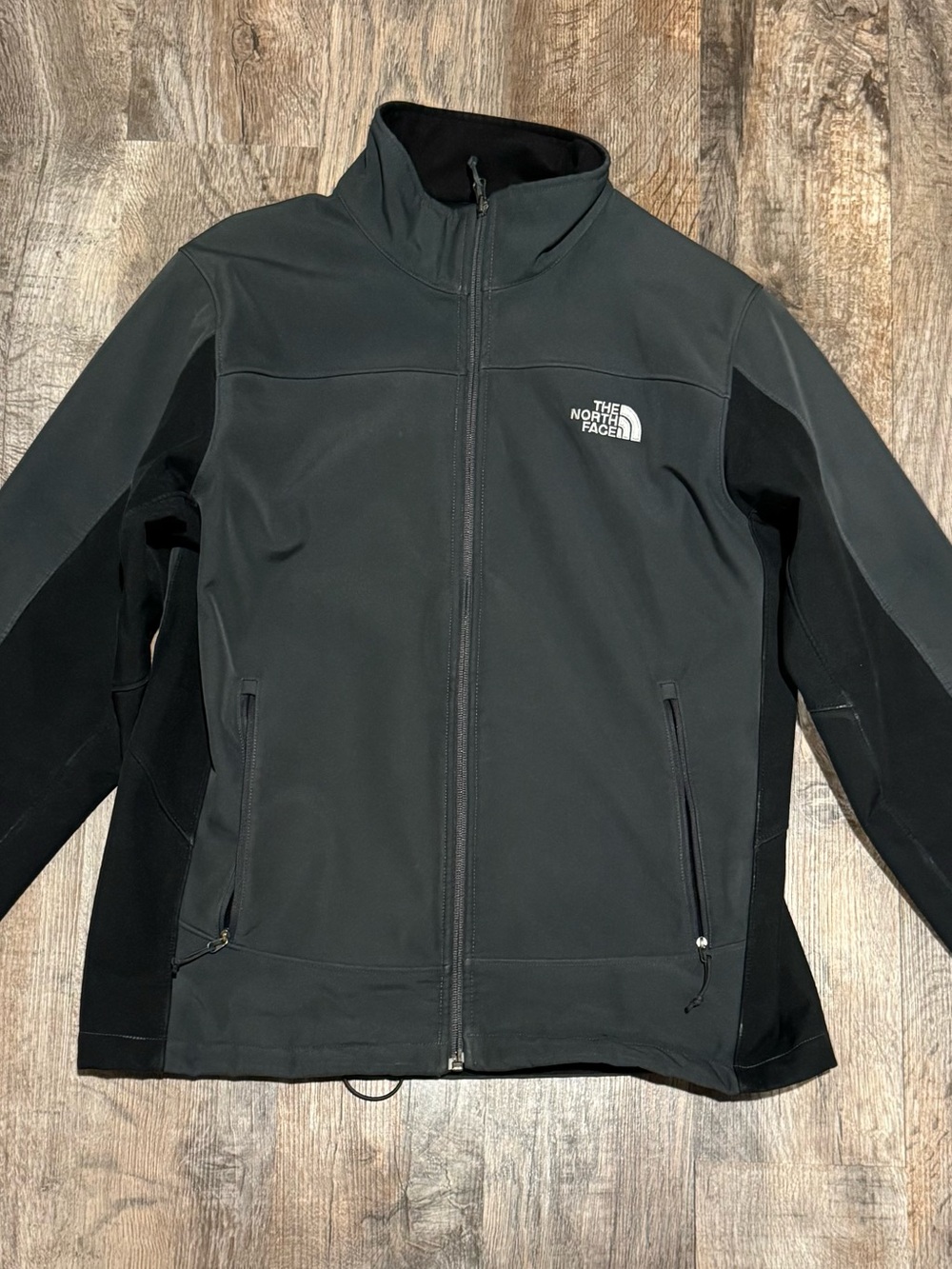 The North Face Men's Gray Black Softshell Jacket Size Medium